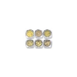 Kit 6 piezas efecto dorado