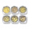Kit 6 piezas efecto dorado