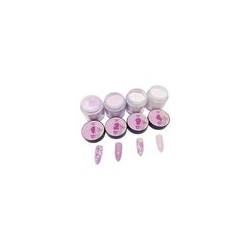 Kit 4 piezas acrílico color rosa