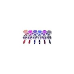 Kit 6 piezas acrílico color morado- rosa