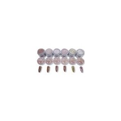 Kit 6 piezas acrílico color rose