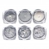 Kit 6 piezas efecto plata