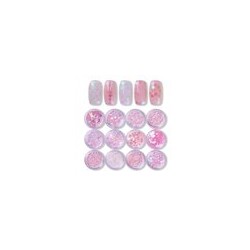 Kit de 12 piezas decoración uñas pink